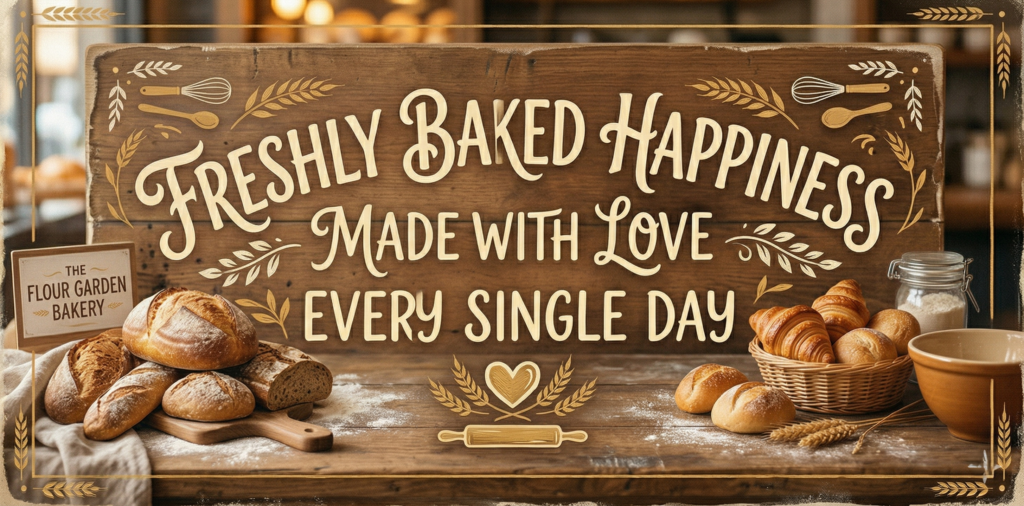 Freshly Baked Happiness Made with Love Every Single Day