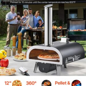 VEVOR Dual Fuel Outdoor Pizza Oven